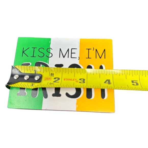 Kiss Me Irish Wooden Sign Block Decor St Paddy Tiered Tray Table Top St Patrick - Picture 6 of 8